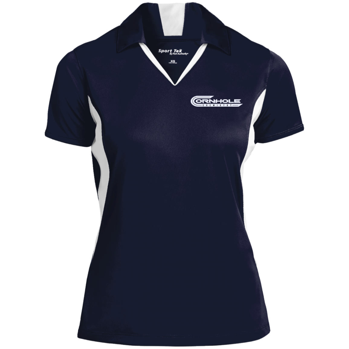 Cornhole Chemistry-Ladies' Colorblock Performance Polo