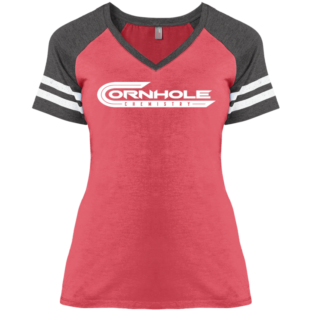 Cornhole Chemistry-Ladies' Game V-Neck T-Shirt
