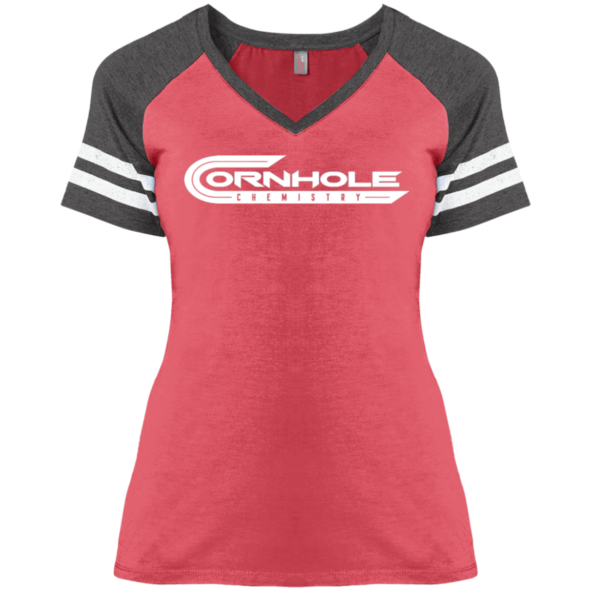 Cornhole Chemistry-Ladies' Game V-Neck T-Shirt