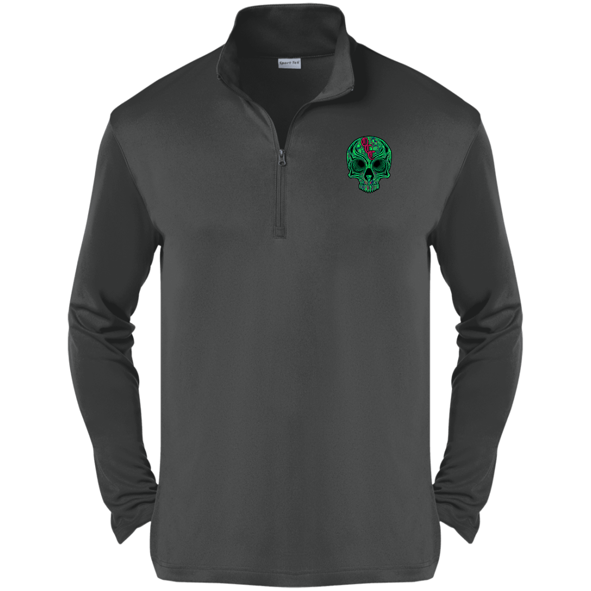 OCC SKULL 1 GRN ST357 Competitor 1/4-Zip Pullover