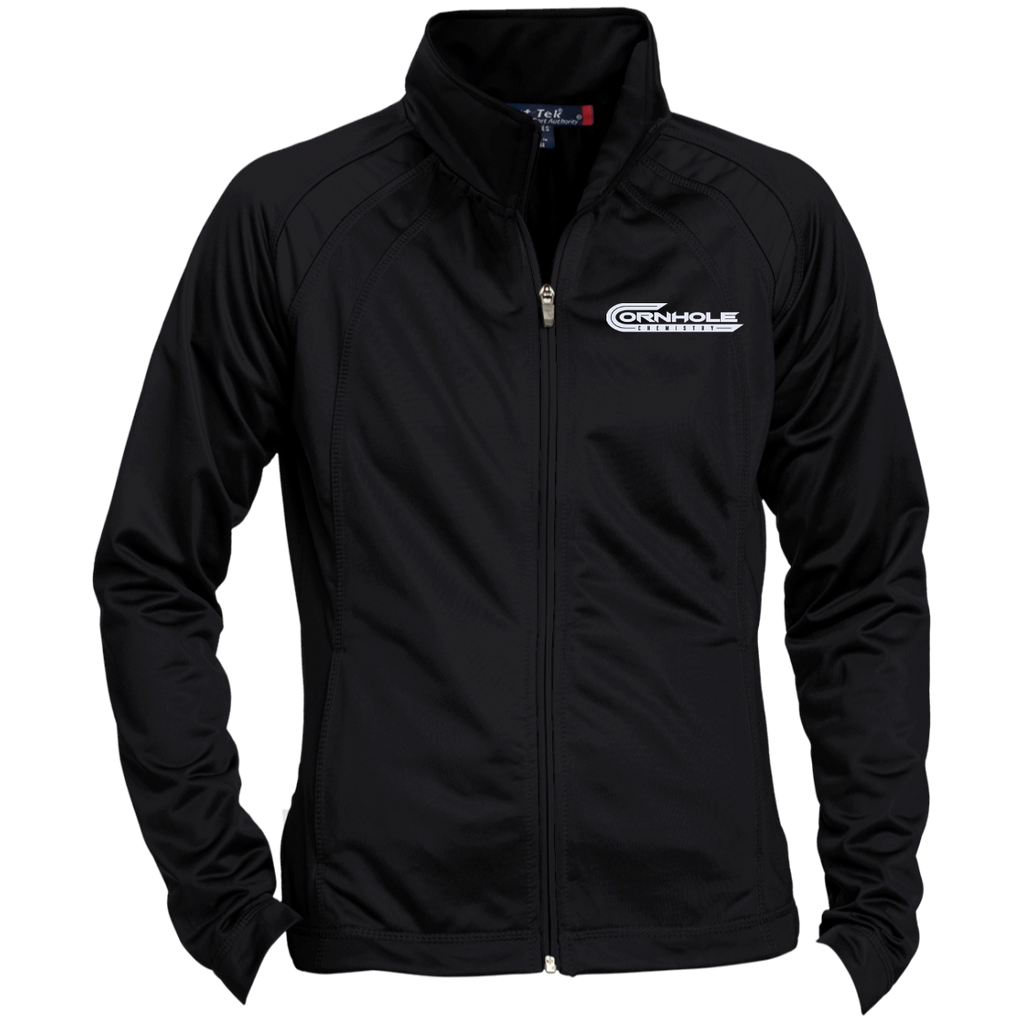 Cornhole Chemistry-Ladies' Raglan Sleeve Warmup Jacket