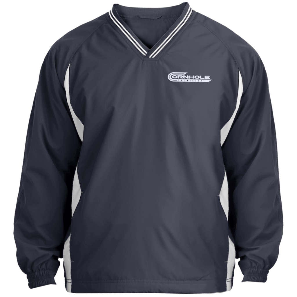 Cornhole Chemistry-Tipped V-Neck Windshirt