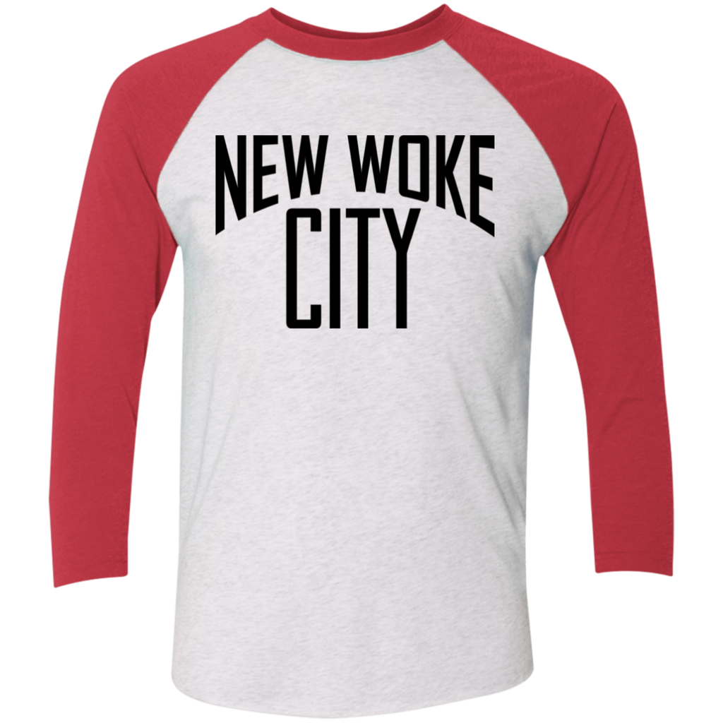 New Woke City-Next Level 6051 Tri-Blend 3/4 Sleeve Raglan T