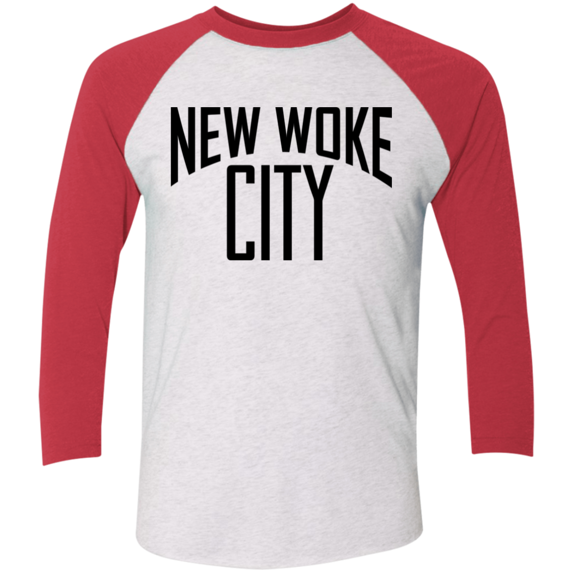 New Woke City-Next Level 6051 Tri-Blend 3/4 Sleeve Raglan T