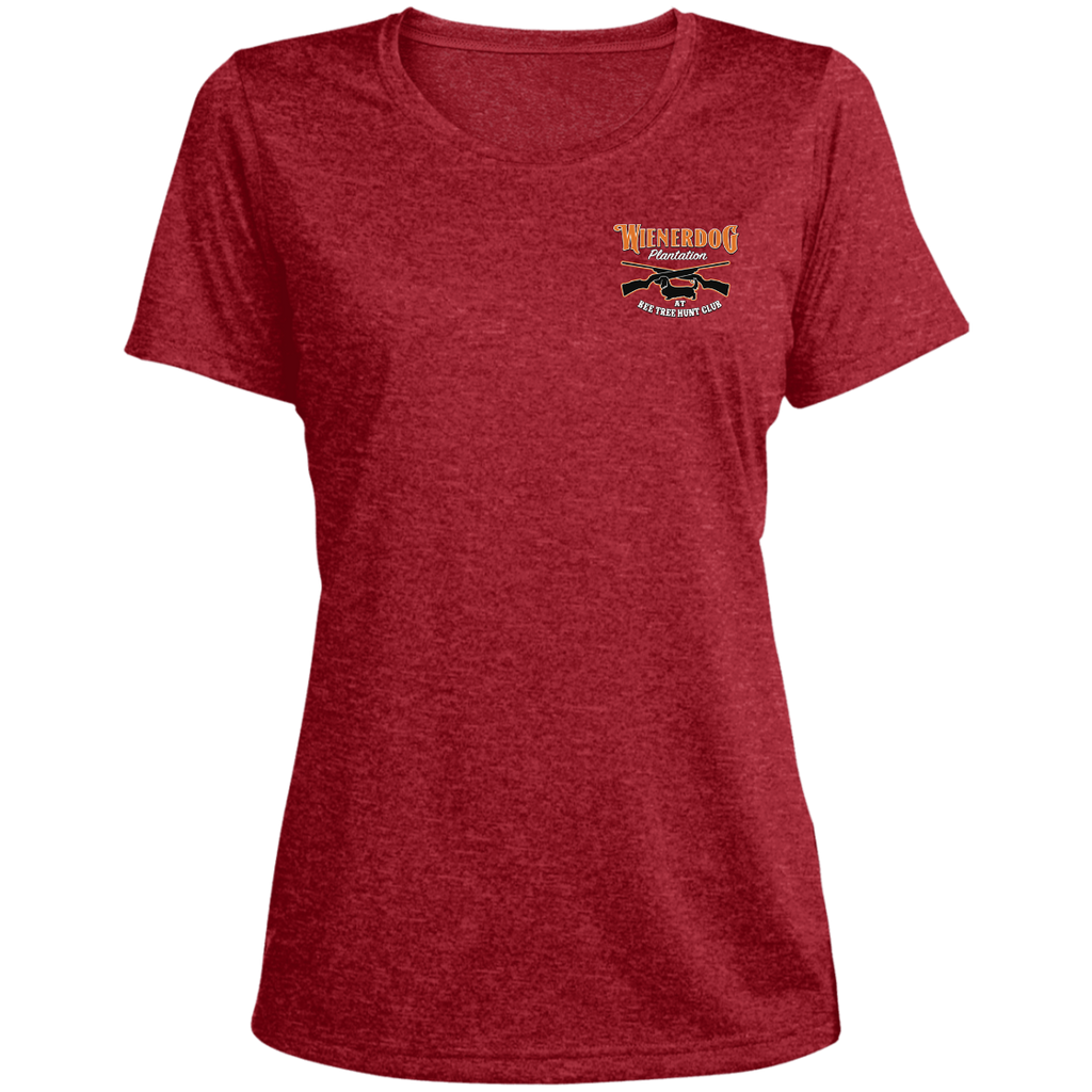 Wienerdog-LST360 Ladies' Heather Scoop Neck Performance Tee