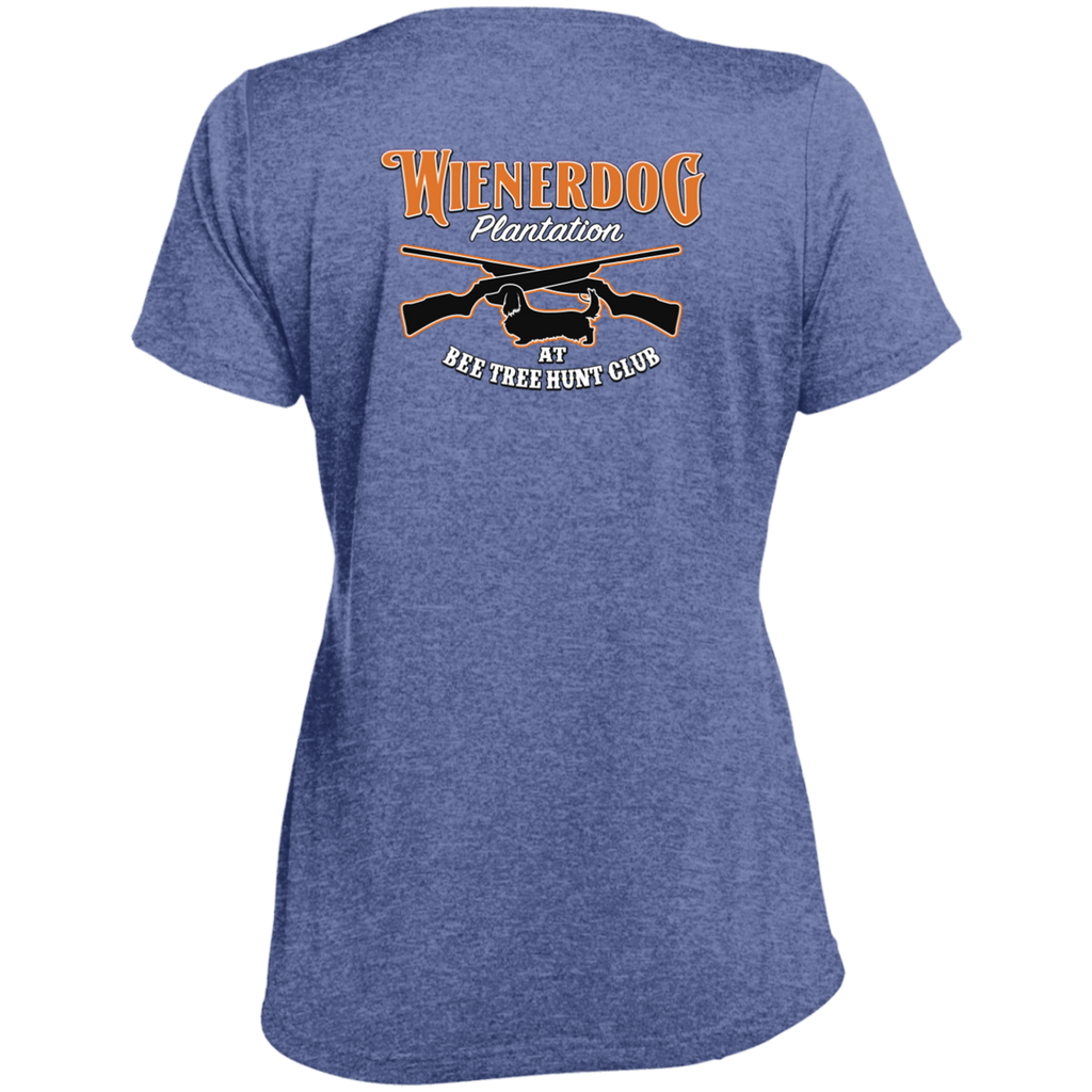 Wienerdog-LST360 Ladies' Heather Scoop Neck Performance Tee