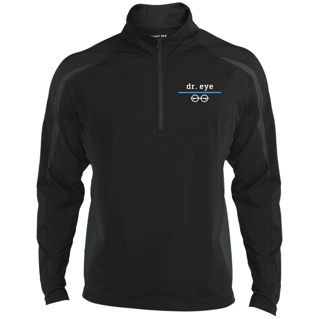 Dr. Eye-Men's Sport Wicking Colorblock 1/2 Zip