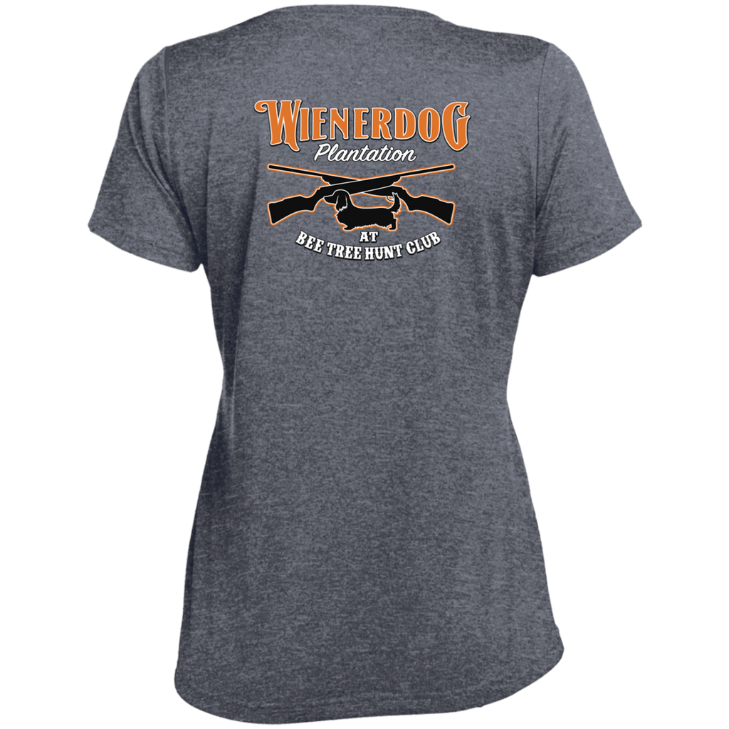 Wienerdog-LST360 Ladies' Heather Scoop Neck Performance Tee