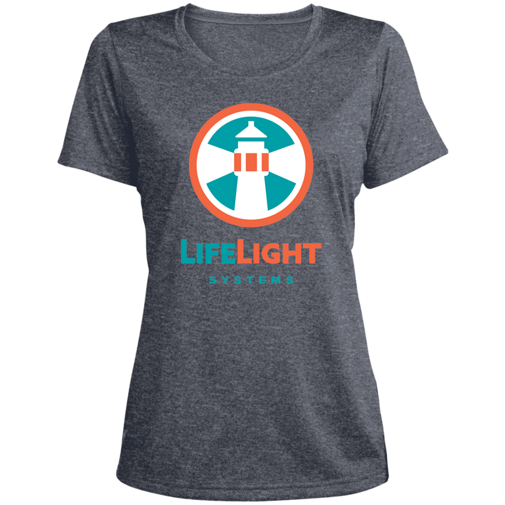 LST360 Ladies' Heather Scoop Neck Performance Tee