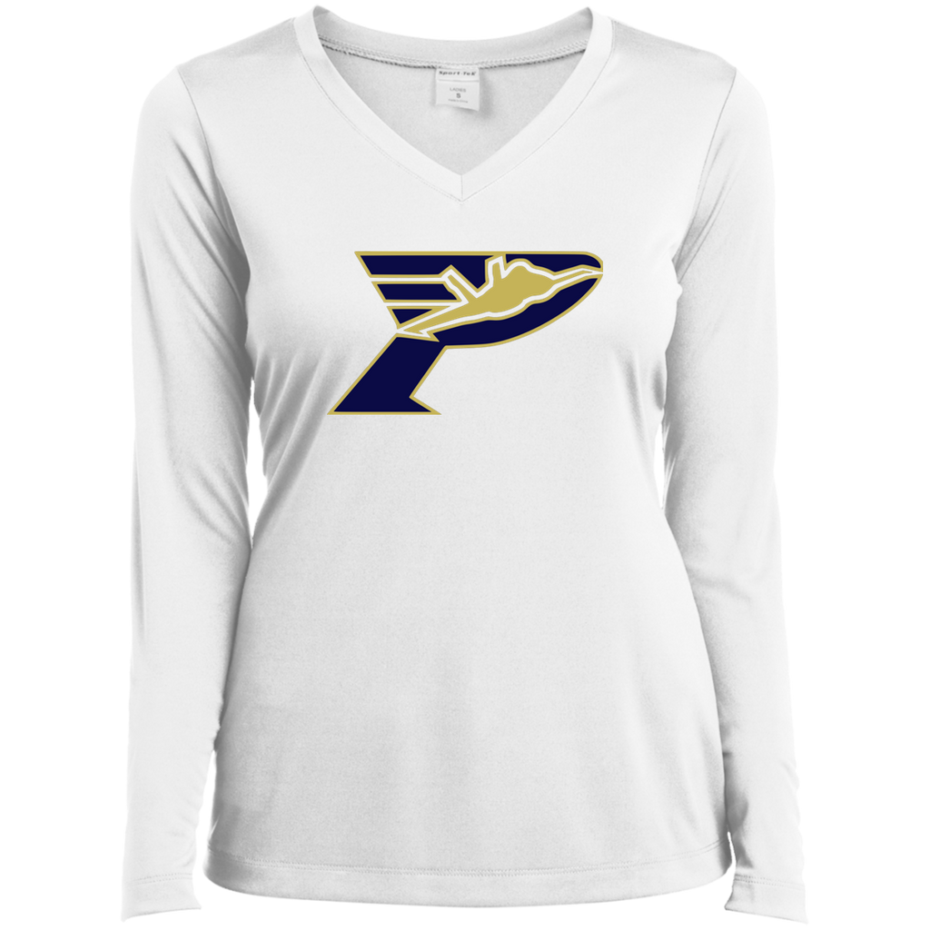 Pima Pilots-Ladies’ Long Sleeve Performance V-Neck Tee