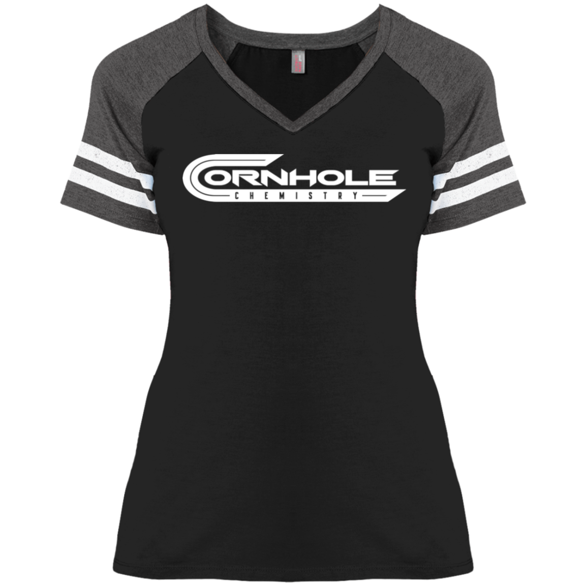 Cornhole Chemistry-Ladies' Game V-Neck T-Shirt