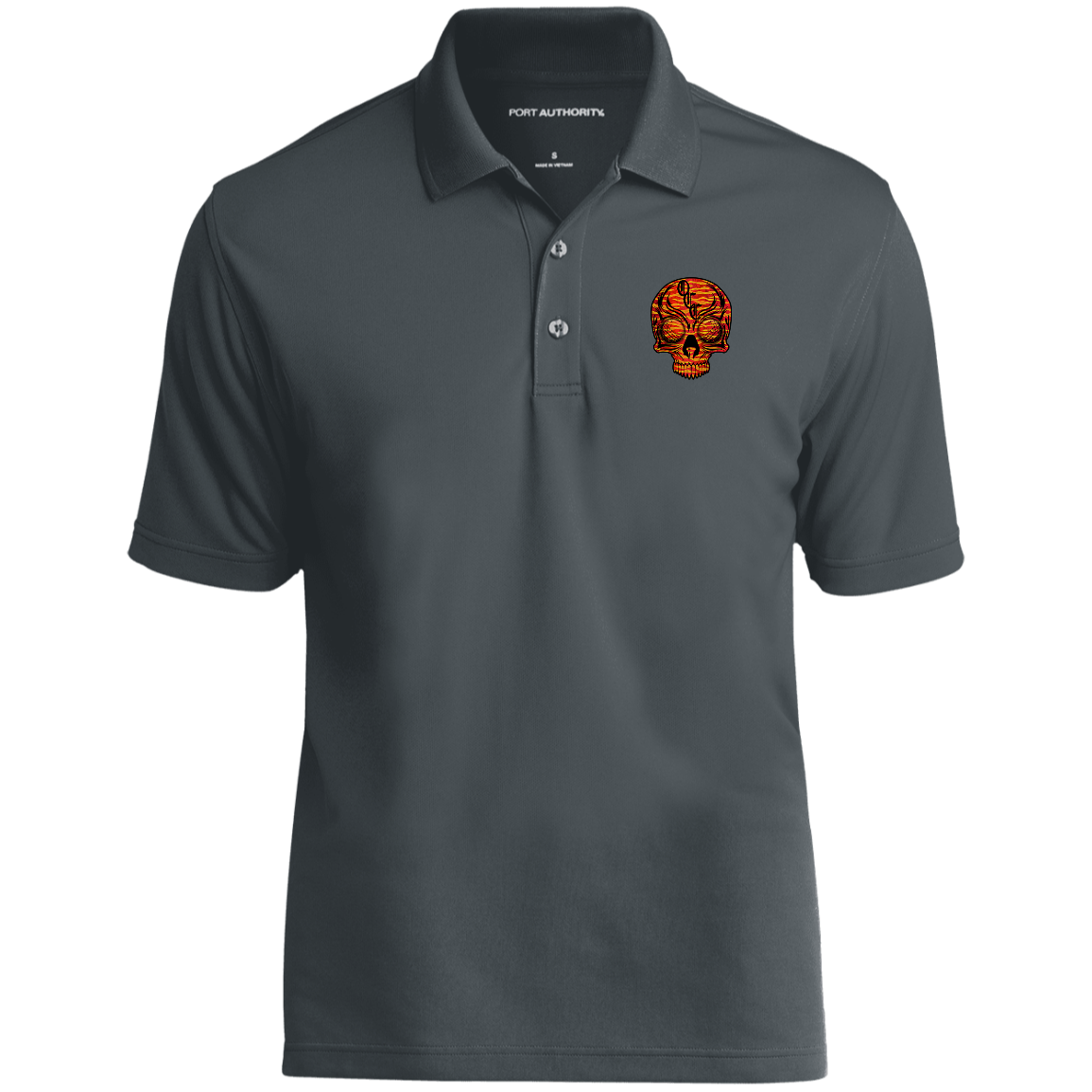 OCC SKULL 1 RED K110 Dry Zone UV Micro-Mesh Polo