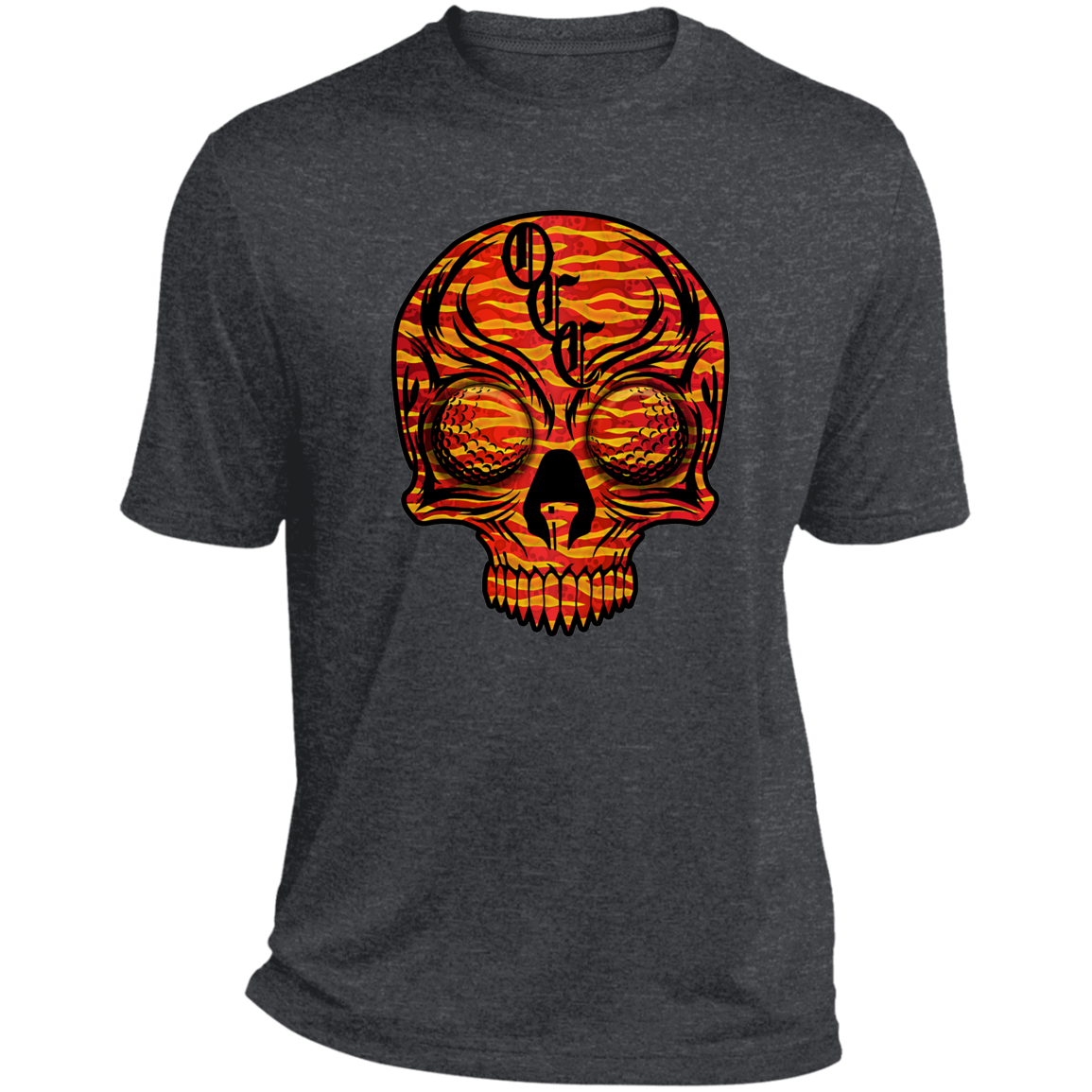 OCC SKULL 1 RED ST360 Heather Performance Tee