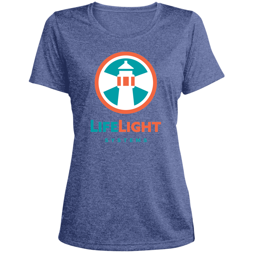 LST360 Ladies' Heather Scoop Neck Performance Tee