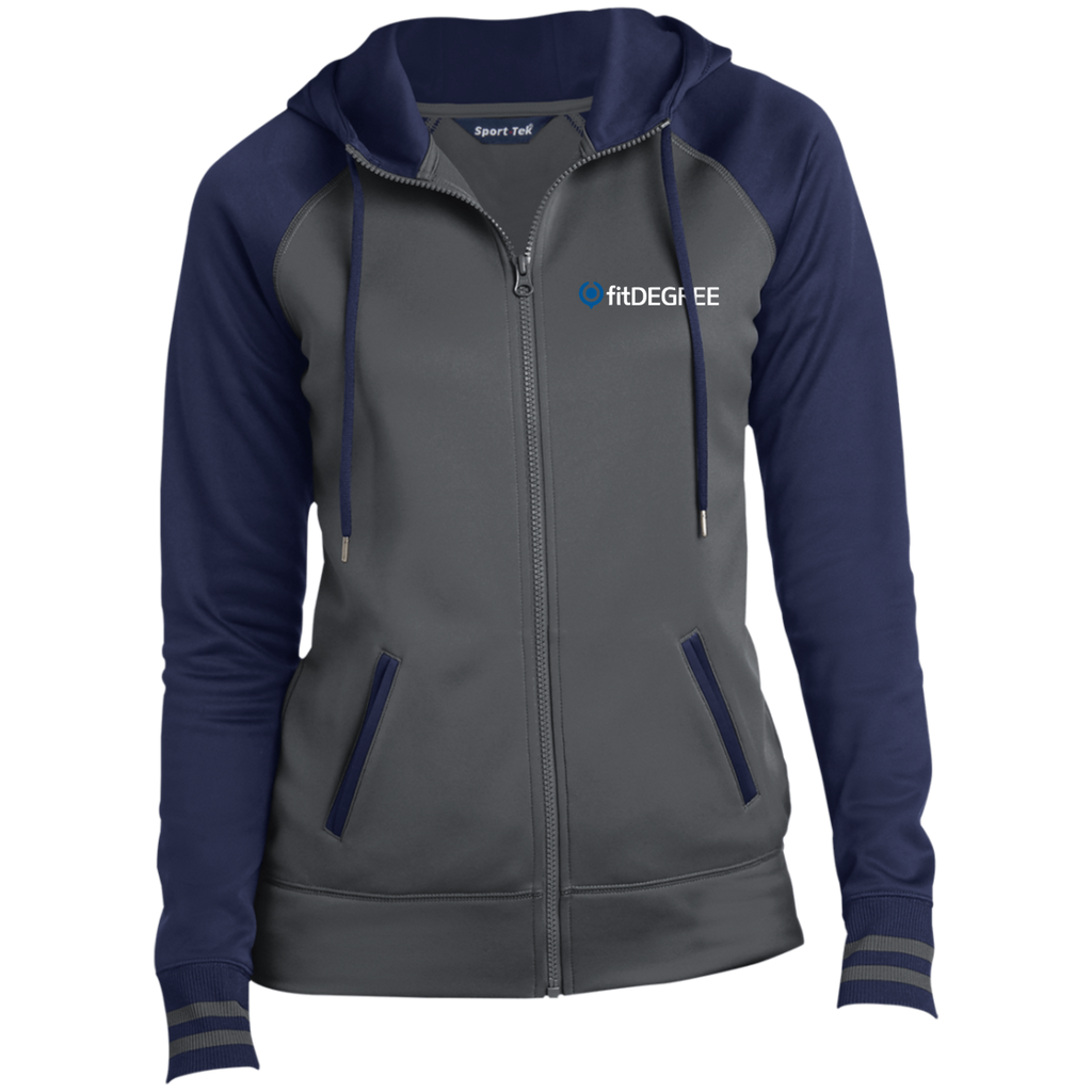 FitDegreeCustCatEMB fitDEGREE-Ladies' Moisture Wick Hooded Jacket