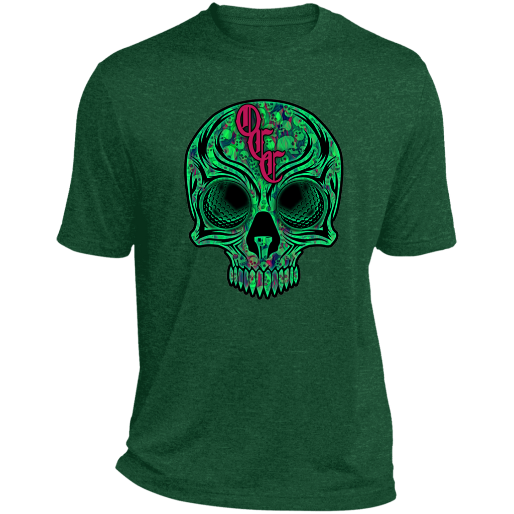 OCC SKULL 1 GRN ST360 Heather Performance Tee