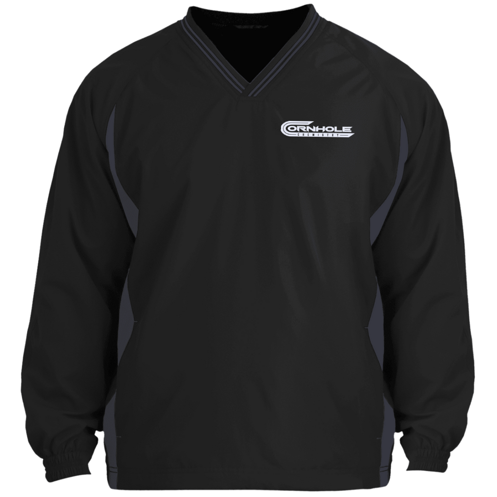 Cornhole Chemistry-Tipped V-Neck Windshirt