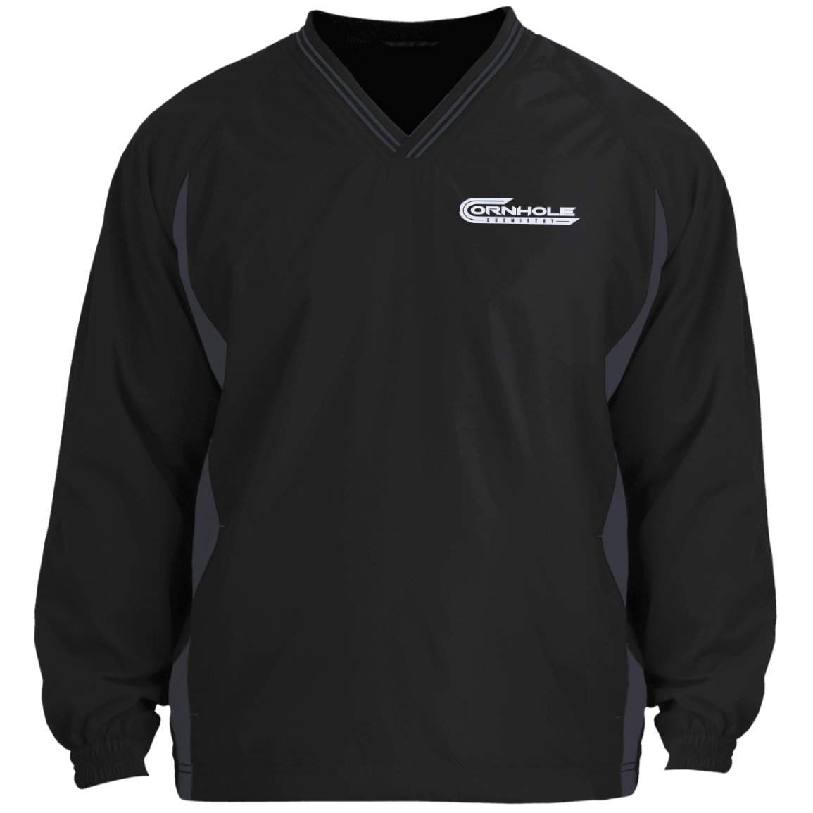Cornhole Chemistry-Tipped V-Neck Windshirt