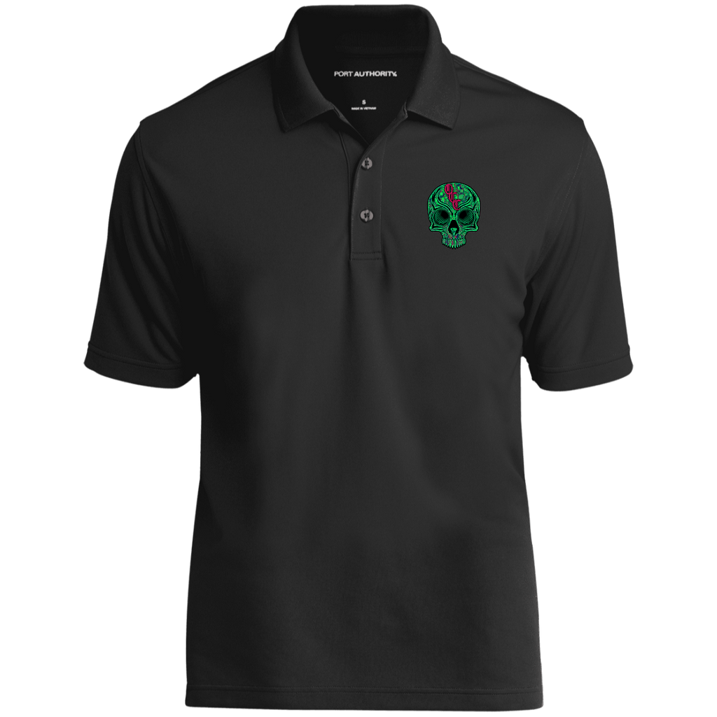 OCC SKULL 1 GRN K110 Dry Zone UV Micro-Mesh Polo