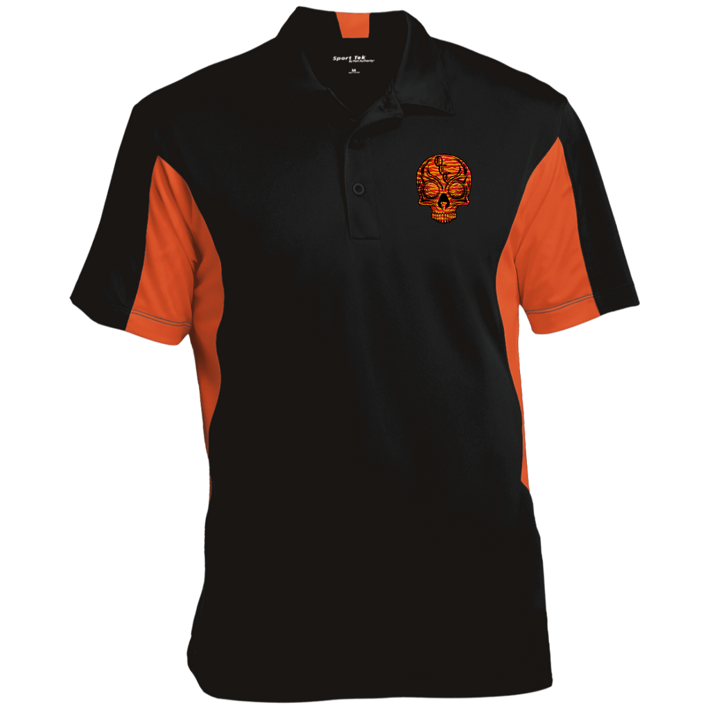OCC SKULL 1 RED ST655 Men's Colorblock Performance Polo