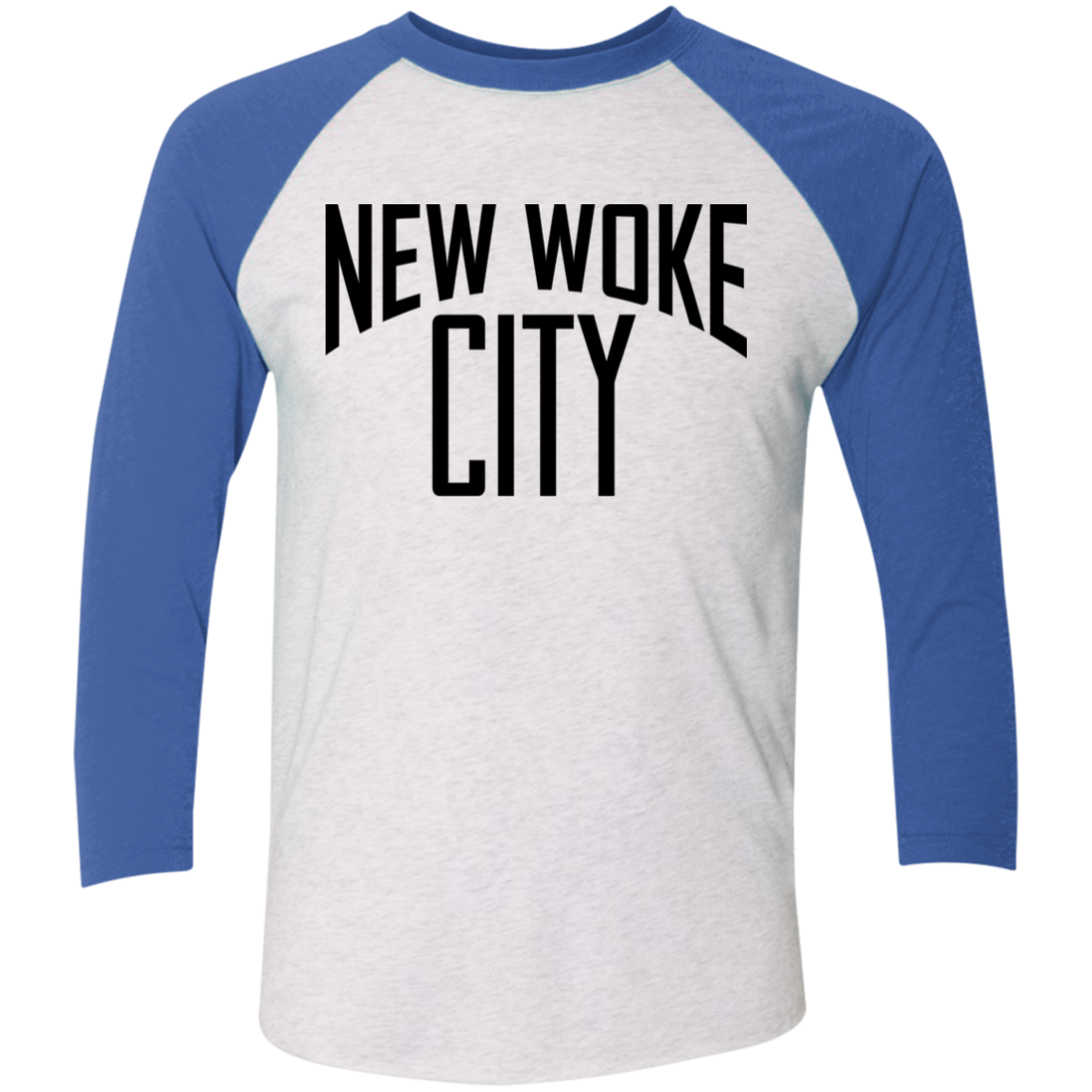 New Woke City-Next Level 6051 Tri-Blend 3/4 Sleeve Raglan T