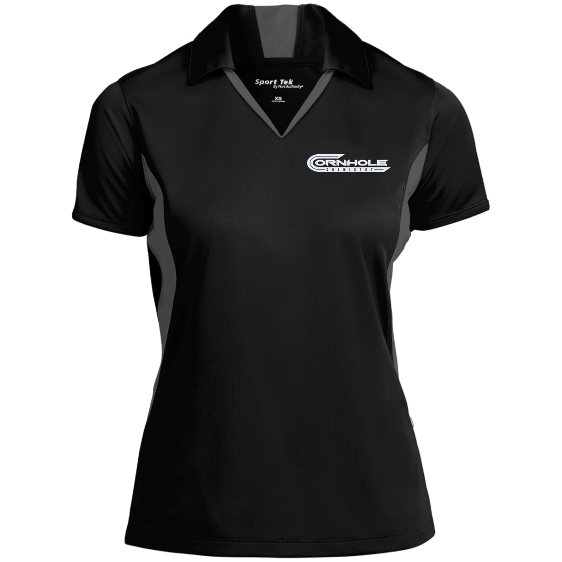 Cornhole Chemistry-Ladies' Colorblock Performance Polo