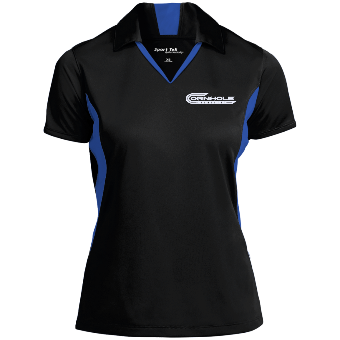 Cornhole Chemistry-Ladies' Colorblock Performance Polo