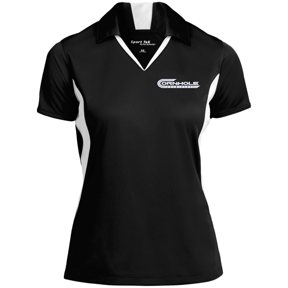 Cornhole Chemistry-Ladies' Colorblock Performance Polo