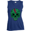 OCC SKULL 1 GRN LST352 Ladies' Sleeveless V-Neck Performance Tee