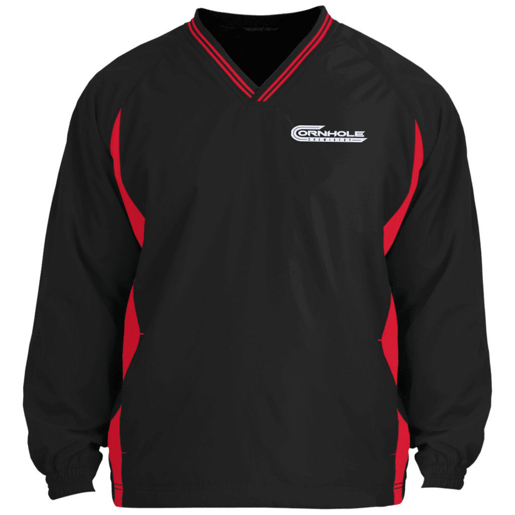 Cornhole Chemistry-Tipped V-Neck Windshirt