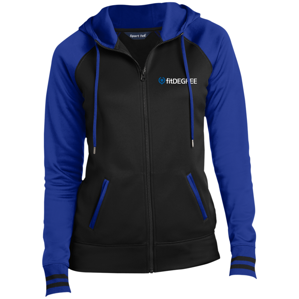 FitDegreeCustCatEMB fitDEGREE-Ladies' Moisture Wick Hooded Jacket