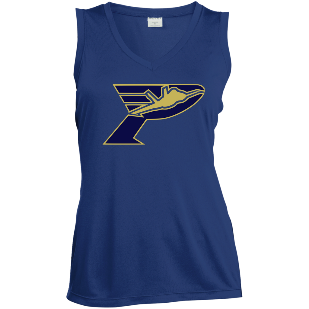 Pima Pilots-Ladies' Sleeveless V-Neck Performance Tee