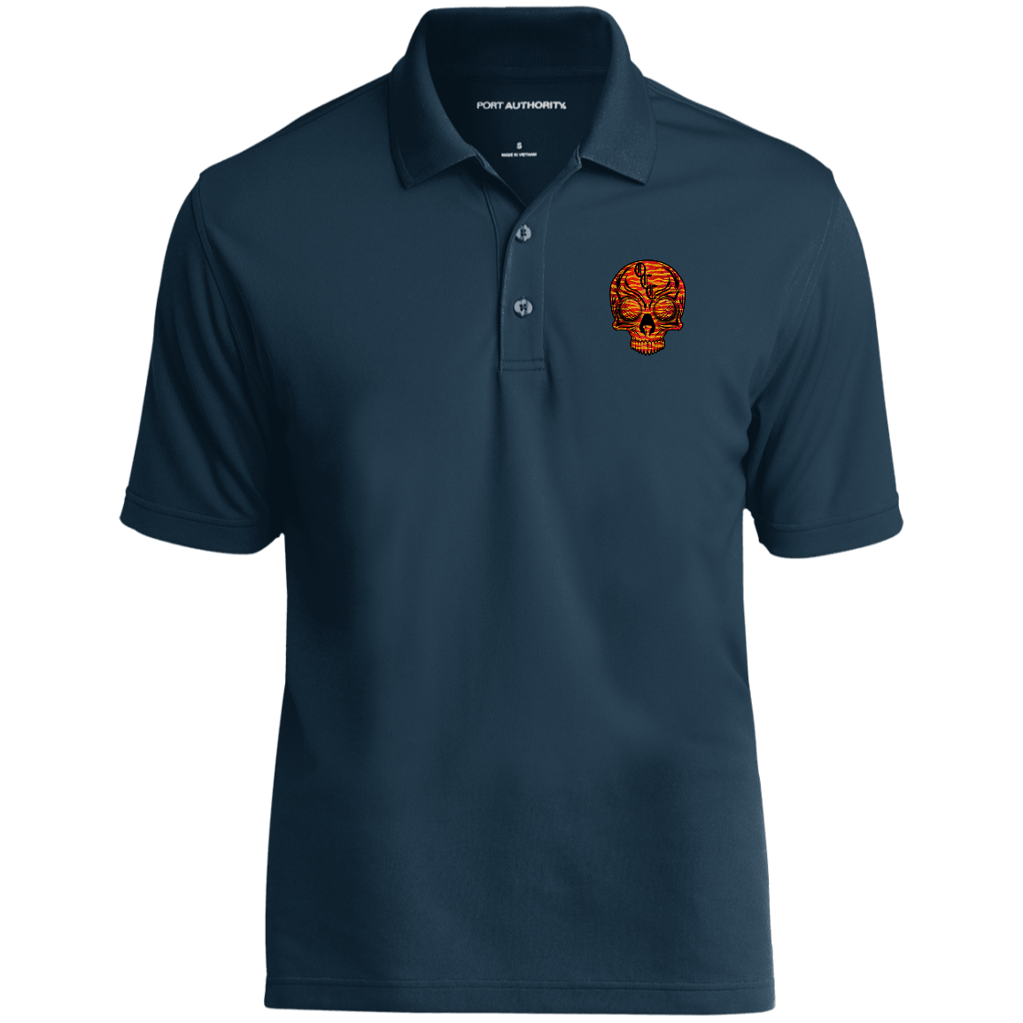 OCC SKULL 1 RED K110 Dry Zone UV Micro-Mesh Polo