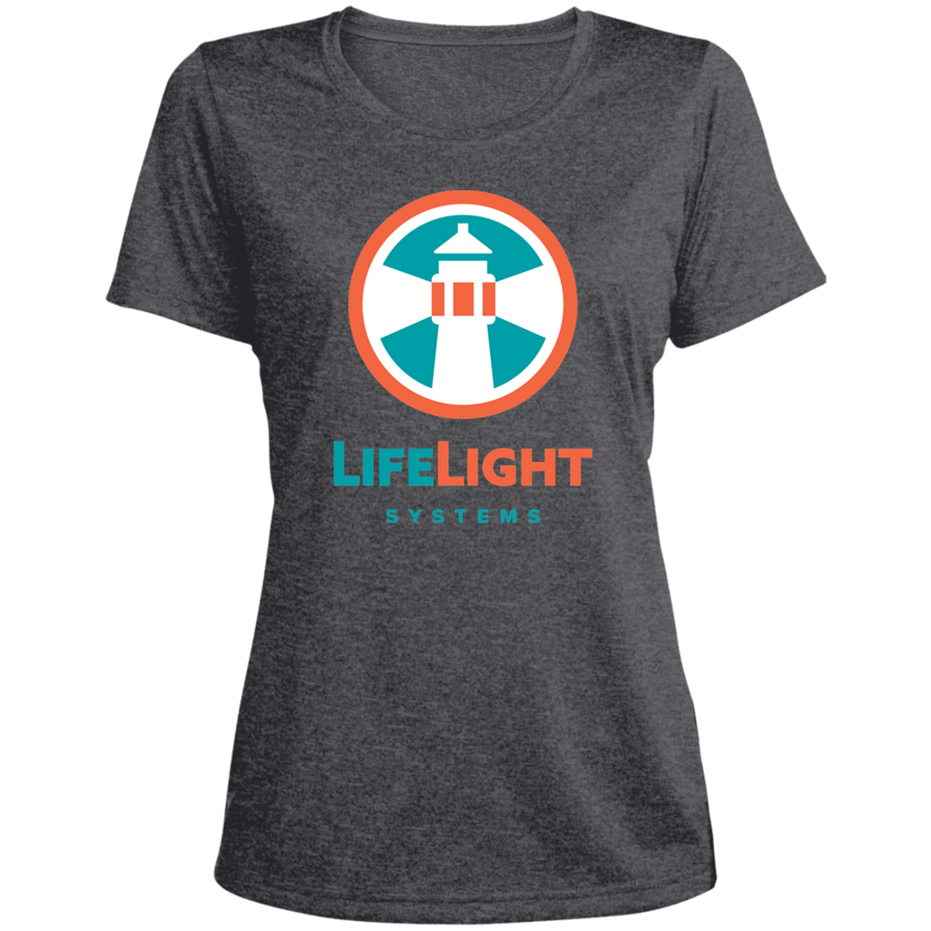 LST360 Ladies' Heather Scoop Neck Performance Tee