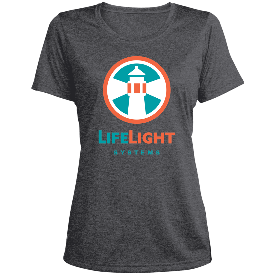 LST360 Ladies' Heather Scoop Neck Performance Tee