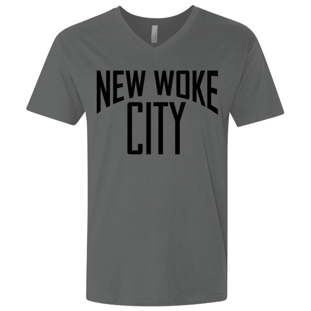New Woke City-Next Level Men's Premium Fitted SS V-Neck