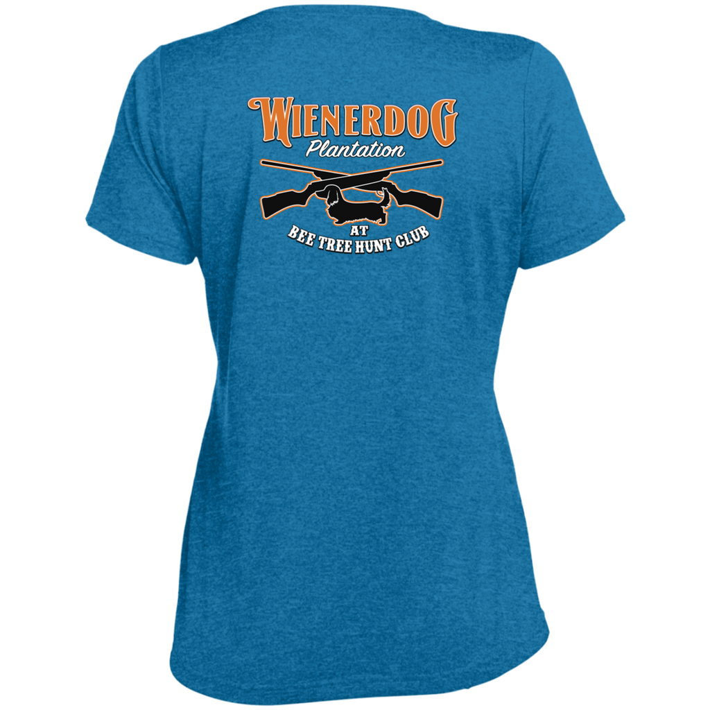 Wienerdog-LST360 Ladies' Heather Scoop Neck Performance Tee