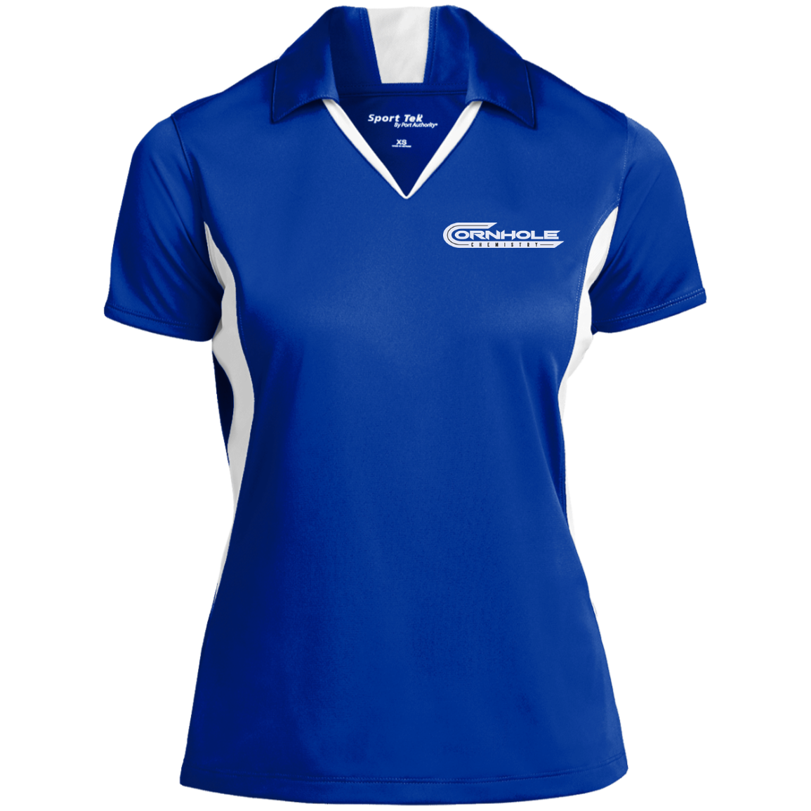 Cornhole Chemistry-Ladies' Colorblock Performance Polo