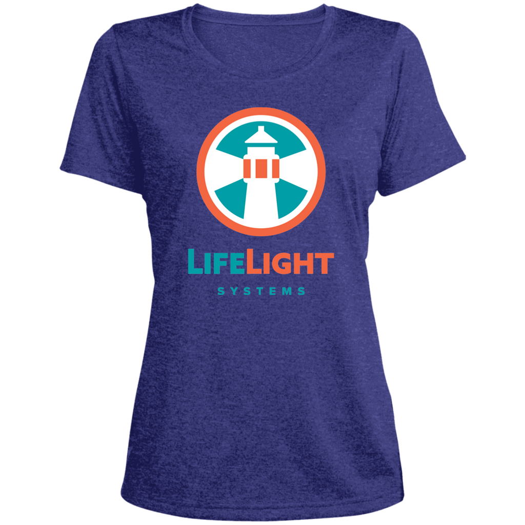 LST360 Ladies' Heather Scoop Neck Performance Tee