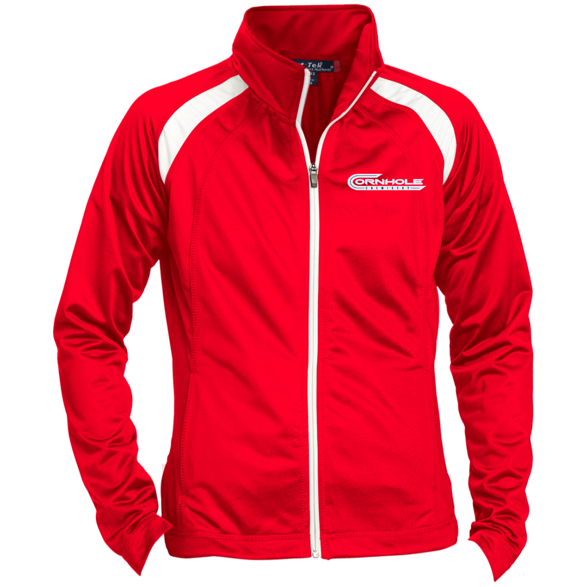 Cornhole Chemistry-Ladies' Raglan Sleeve Warmup Jacket