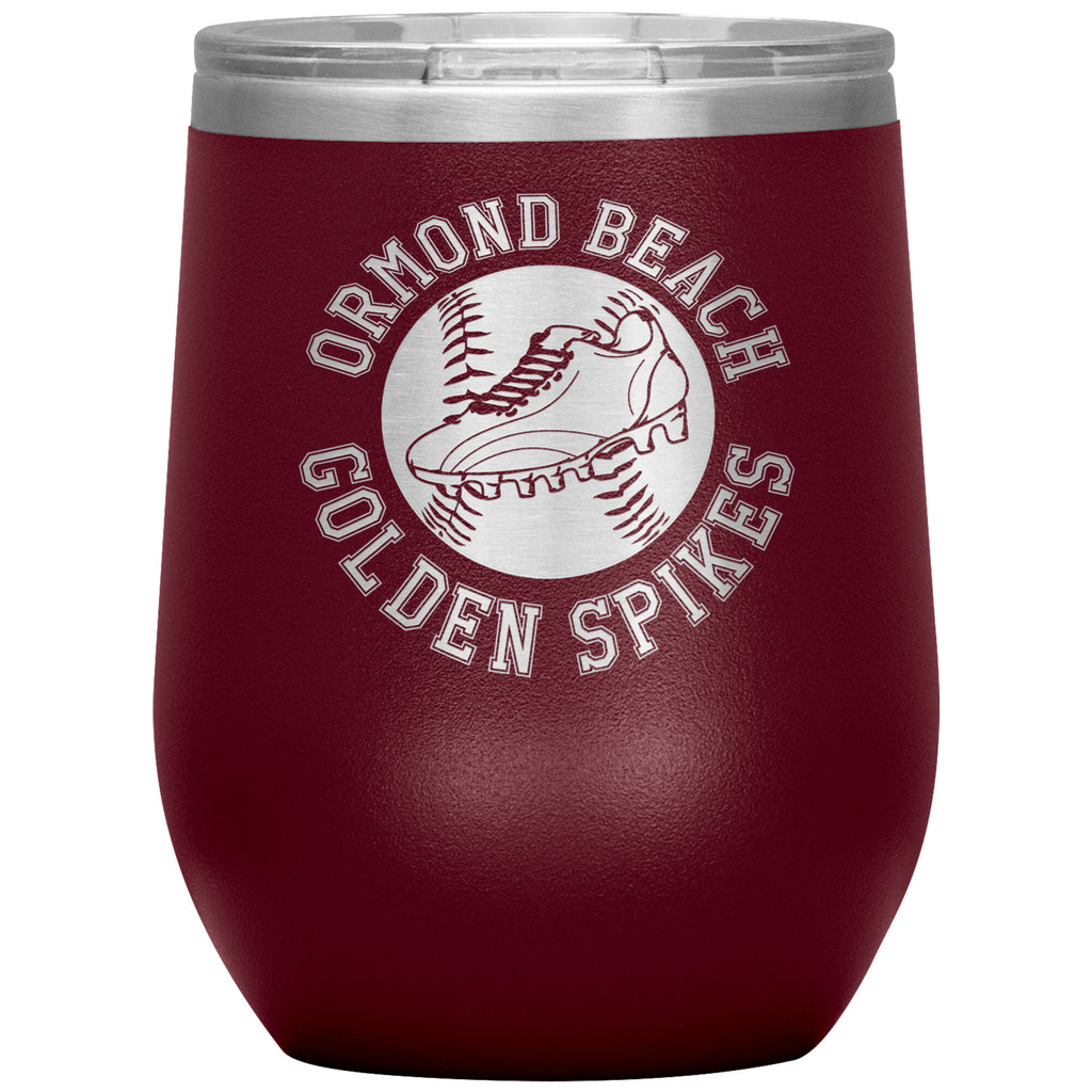 Golden Spikes-12oz Wine Insulated Tumbler