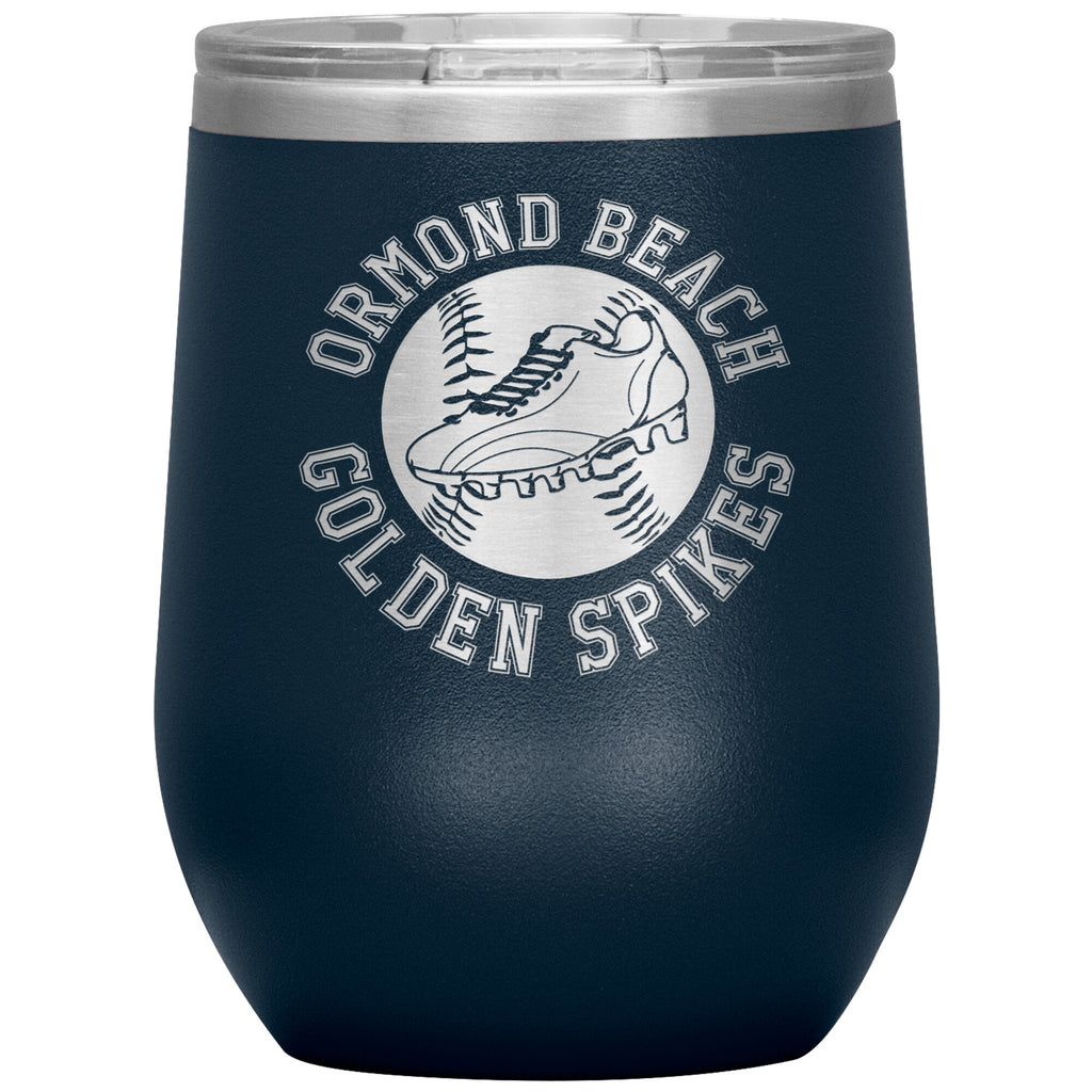 Golden Spikes-12oz Wine Insulated Tumbler