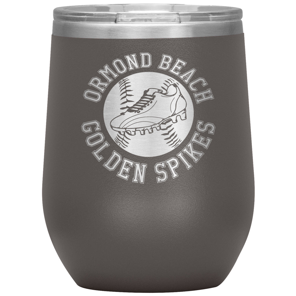 Golden Spikes-12oz Wine Insulated Tumbler