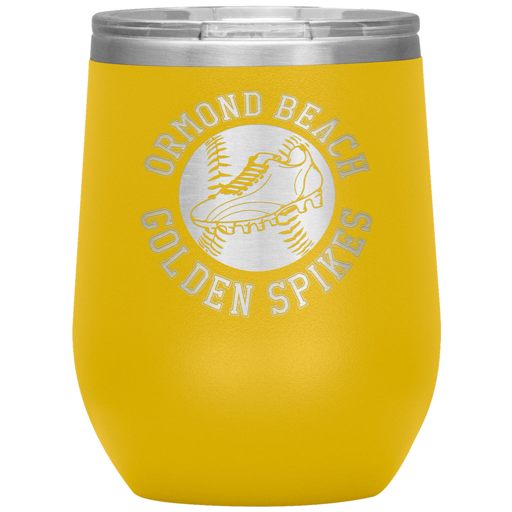Golden Spikes-12oz Wine Insulated Tumbler