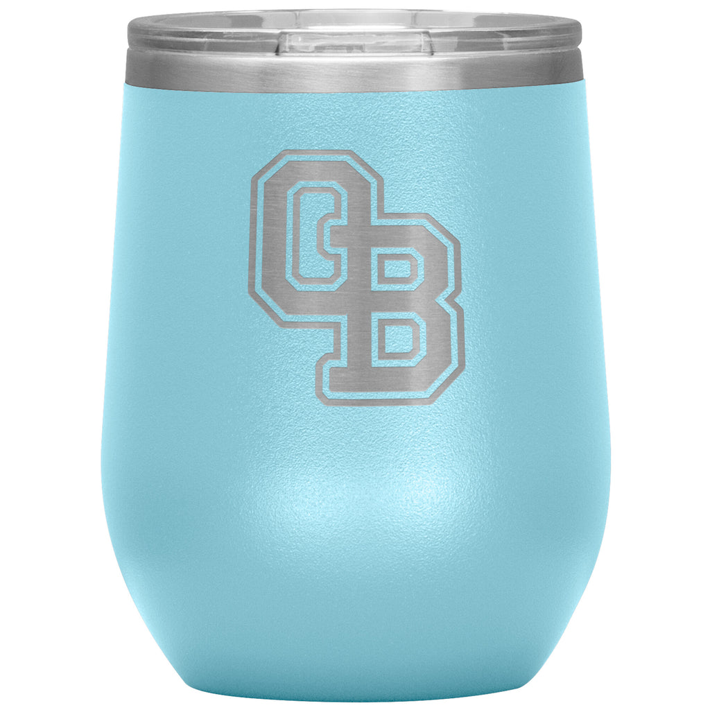 Ormond Beach Golden Spikes-12oz Wine Insulated Tumbler