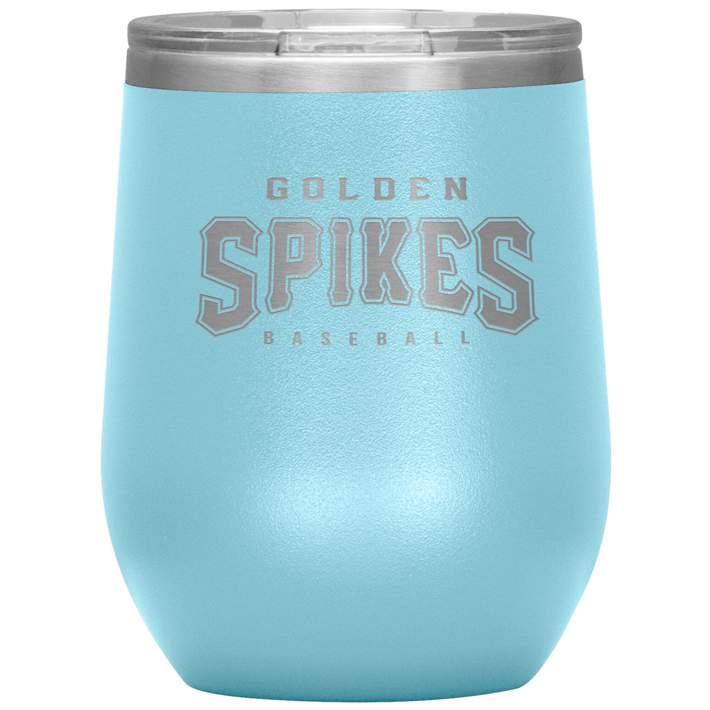 Ormond Beach Golden Spikes-12oz Wine Insulated Tumbler
