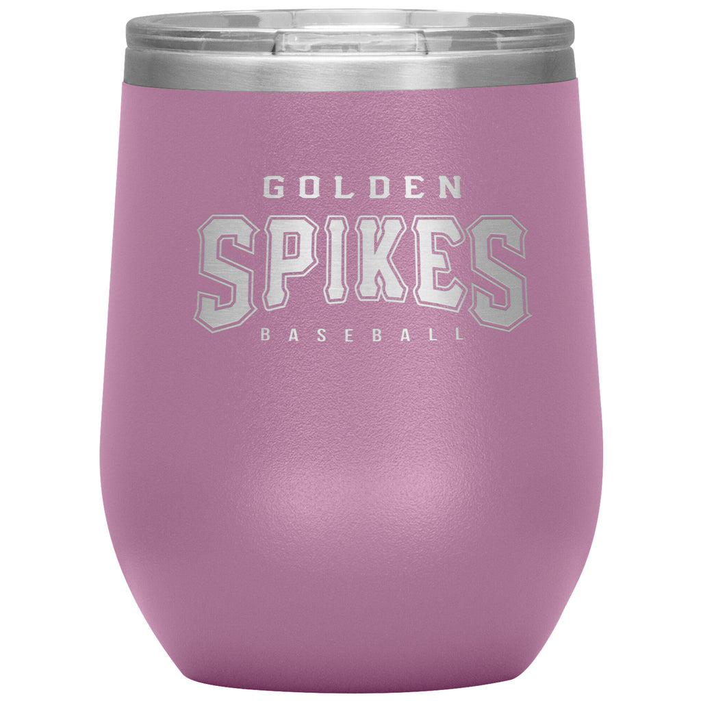 Ormond Beach Golden Spikes-12oz Wine Insulated Tumbler