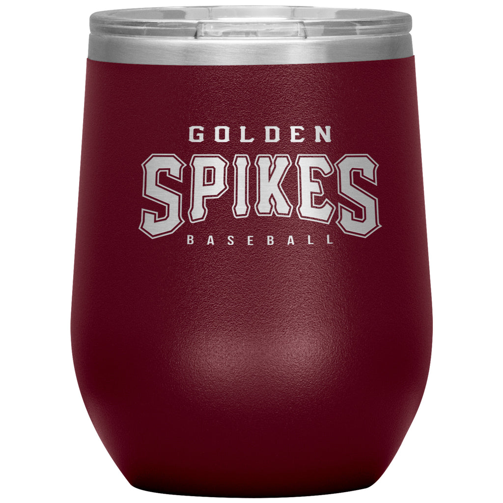 Ormond Beach Golden Spikes-12oz Wine Insulated Tumbler