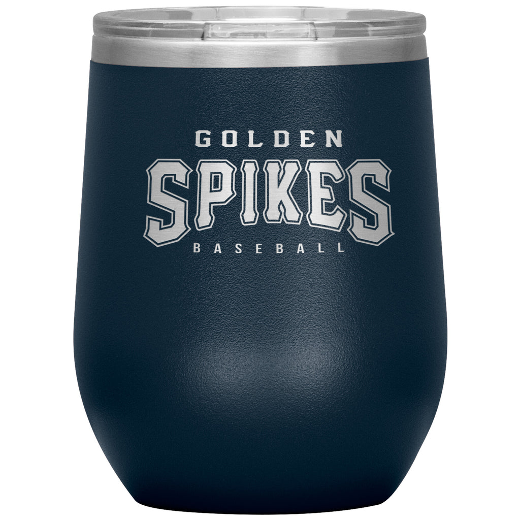 Ormond Beach Golden Spikes-12oz Wine Insulated Tumbler