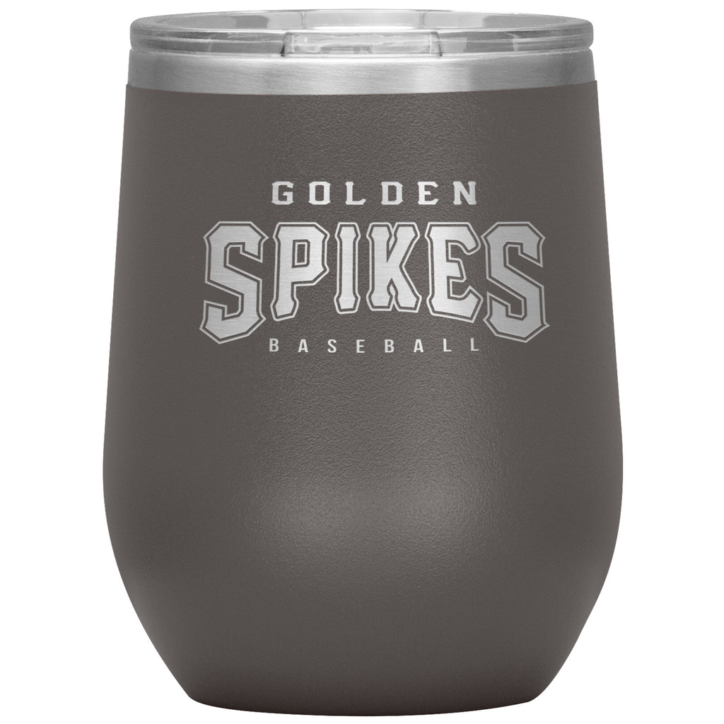 Ormond Beach Golden Spikes-12oz Wine Insulated Tumbler